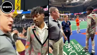 Antonio Brown, Security Guard Square Off in Heated Exchange