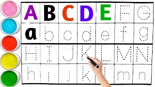 A to Z alphabet,collection for writing along dotted line for toddlers, ABC song,activity for kids,65