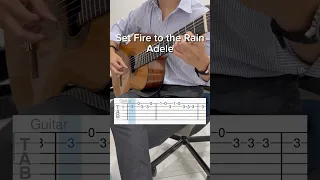 Part 1 - Set Fire to the Rain by Adele #guitartutorial #guitarcover #beginners #guitartabs