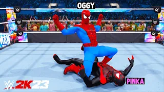 Oggy The Spiderman Vs Pinka The Spiderman In WWE 2K22