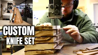 How to build a premium CUSTOM KITCHEN KNIFE BLOCK!!