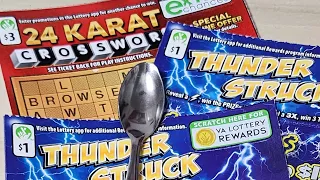Triple scratcher Saturday! Crossword and 2x Thunder Struck Any Luck this round?