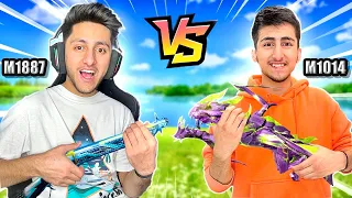 M1887 VS M1014 ONLY ONE TAP CHALLENGE 😡आजा 1 vs 1 में🔥- Garena Free Fire