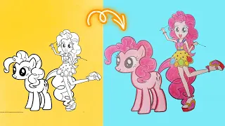 Coloring My Little Pony Pinkie Pie. Equestria Girl Coloring (Pinkie Pie)