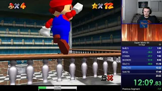 Super Mario 64 16-Star Speedrun in 21:39