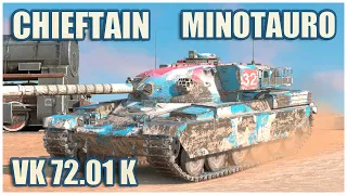 Chieftain Mk. 6, Minotauro & VK 72.01 (K) • WoT Blitz Gameplay