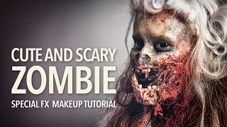 Cute and scary zombie special fx makeup tutorial