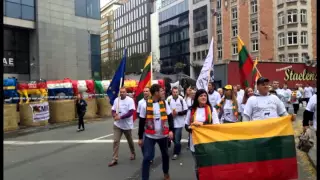 Lietuvos jaunųjų ūkininkų sąjunga Protestas Briuselis 2015.09.07