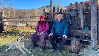 Happy Village Life of an Old Couple in a Mountain Village.