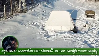 Argo 6x6 & Snowtrekker EXP Shortwall Hot Tent Overnight Winter Camping