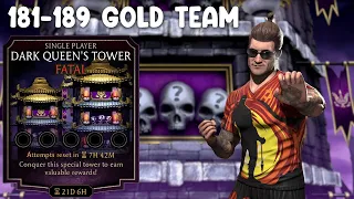 Dark Queen's Fatal Tower Matches 181, 182, 183, 184, 185, 186, 187, 188 & 189 Gold Team MK Mobile