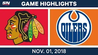 NHL Highlights | Blackhawks vs. Oilers – Nov. 1, 2018