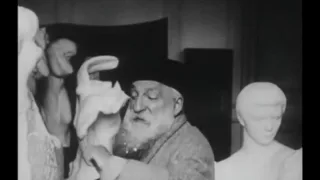 Auguste Rodin - Filmed Sculpting in his Studio (1915)