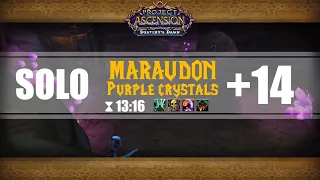 Solo Mythic+ Dungeon | Maraudon Purple Crystals +14