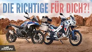 Welches Flaggschiff bietet mehr fürs Geld? BMW R 1300 GS vs. Africa Twin Adventure Sports Test 2024