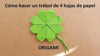 How to make a 4 leaf clover from paper - Origami