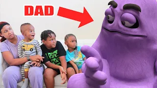Dad TURNS INTO GRIMACE, What Happens Is Shocking | The Beast Family