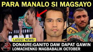 Para Manalo Si Mark Magsayo Kay Rey Vargas Ganito Daw Dapat Gawin Ayon Kay donaire,Lomachenko Update