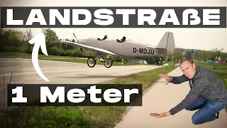 Spektakulärer Anflug in Jesenwang zum Fly Inn 2024. In einem Meter über die Landstraße 😱