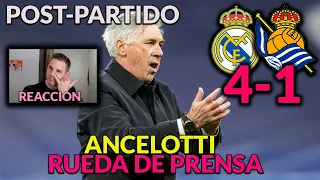 ANCELOTTI DA EXPLICACIONES TRAS EL REAL MADRID 4-1 REAL SOCIEDAD | REACCIÓN