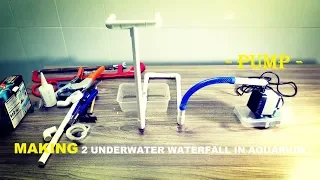 How to Make 2 Underwater waterfall in Aquarium (DIY detail)