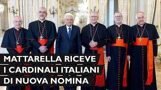 Mattarella incontra i Cardinali italiani di nuova nomina