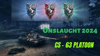 Onslaught 2024 || CS-63 platoon || World of Tanks
