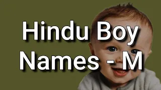 200 Hindu Boy Names and Meanings, Starting With M @allaboutnames