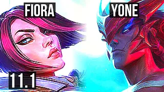 FIORA vs YONE (TOP) | 15/2/9, 6 solo kills, 1.3M mastery, 300+ games | BR Diamond | v11.1