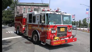 FDNY Squad 288 "Fortuna Favet Fortibus" Responding Urgently to a 2nd Alarm Fire in Maspeth Queens.