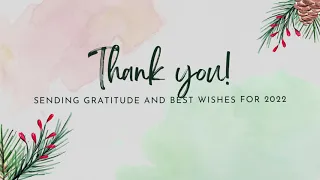 A New Year's Thank You! - 2022