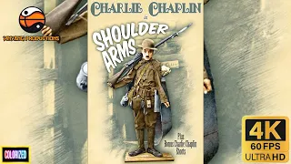 Charlie Chaplin's Shoulder Arms (1918)(Full Movie)(Colorized, 4K, 60FPS) Cult Classic (2022 Edition)