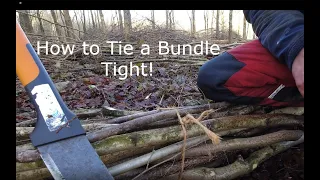 How to Bundle and Tie Coppice Rods, Sticks and anything Tight