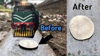 What will happened if we put a coin on a Railway track | Train vs coin