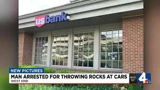 Man arrested for throwing rocks at cars