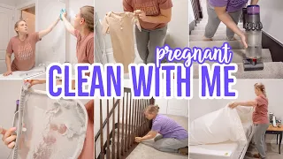 PREGNANT CLEAN WITH ME // MOM LIFE CLEANING // CLEANING MOTIVATION // BECKY MOSS