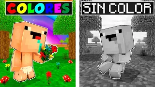 ¡EL MUNDO SE VOLVIO SIN COLORES!🌈🌑 BEBE NOOB Y BEBE NOOBSI en MINECRAFT