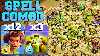 Root Rider Combo With Overgrowth Spell COC !! Best Th16 Attack Strategy 2024 Clash OF Clans