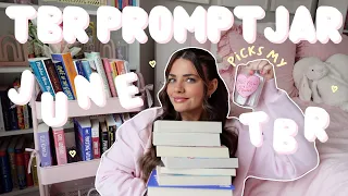 TBR prompt jar chooses my june tbr!! 👙📖🐴☀️💐