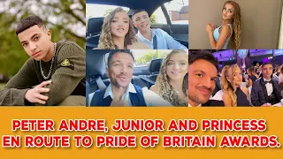 Peter Andre, Junior and Princess en route to Pride Of Britain awards.