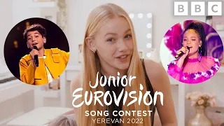 😱 Freya Skye REACTS to Junior Eurovision Performances | CBBC