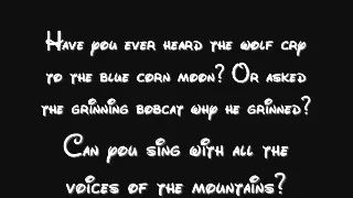 Colours Of The Wind - Pocahontas Lyrics