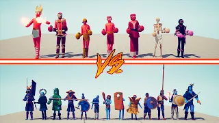 BOXER TEAM vs MELEE TEAM - Totally Accurate Battle Simulator | TABS