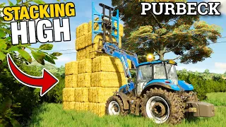 STACKING HIGH WITH A SOGGY ENDING | PURBECK FARMING SIMULATOR 22 - Episode 9