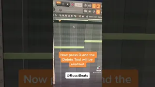 FL Studio 20 Hot Key : Turn on the Delete Tool in the Piano Roll