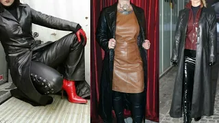 Latest and outstanding long leather power dresses for women & girls