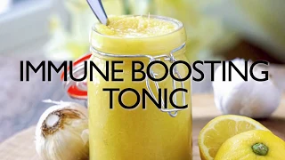 Immune Boosting Tonic Recipe (Boost Immune System With Ginger, Honey, Lemon, Garlic)