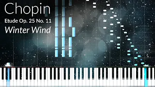 Etude Op. 25 No. 11 (Winter Wind) - Chopin [Piano Tutorial] (Synthesia)