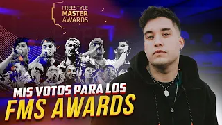 MIS VOTOS PARA LOS FMS AWARDS, PREMIOS INTERNACIONALES DE FREESTYLE DE URBAN ROOSTERS