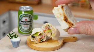 The most delicious Mini Shawarma with Chicken 🌯 Cooking Small Food! 🤩Mini Kitchen